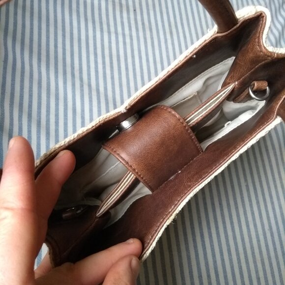 Relic Leather Woven Small Purse Tan and Brown - Picture 10 of 10